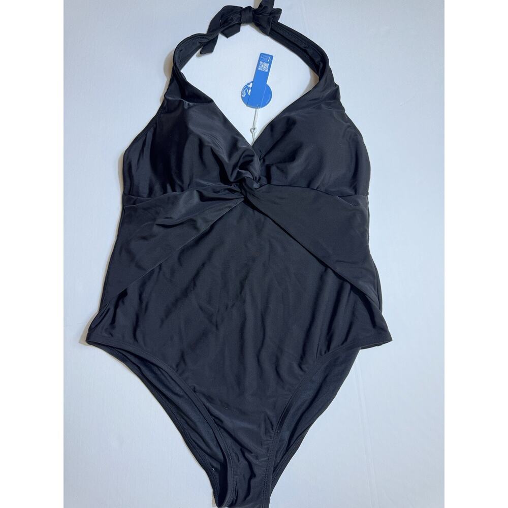 CUPSHE Swimsuit Women's One Piece V Neck Twist Front Adjustable‎ Straps Size 1X